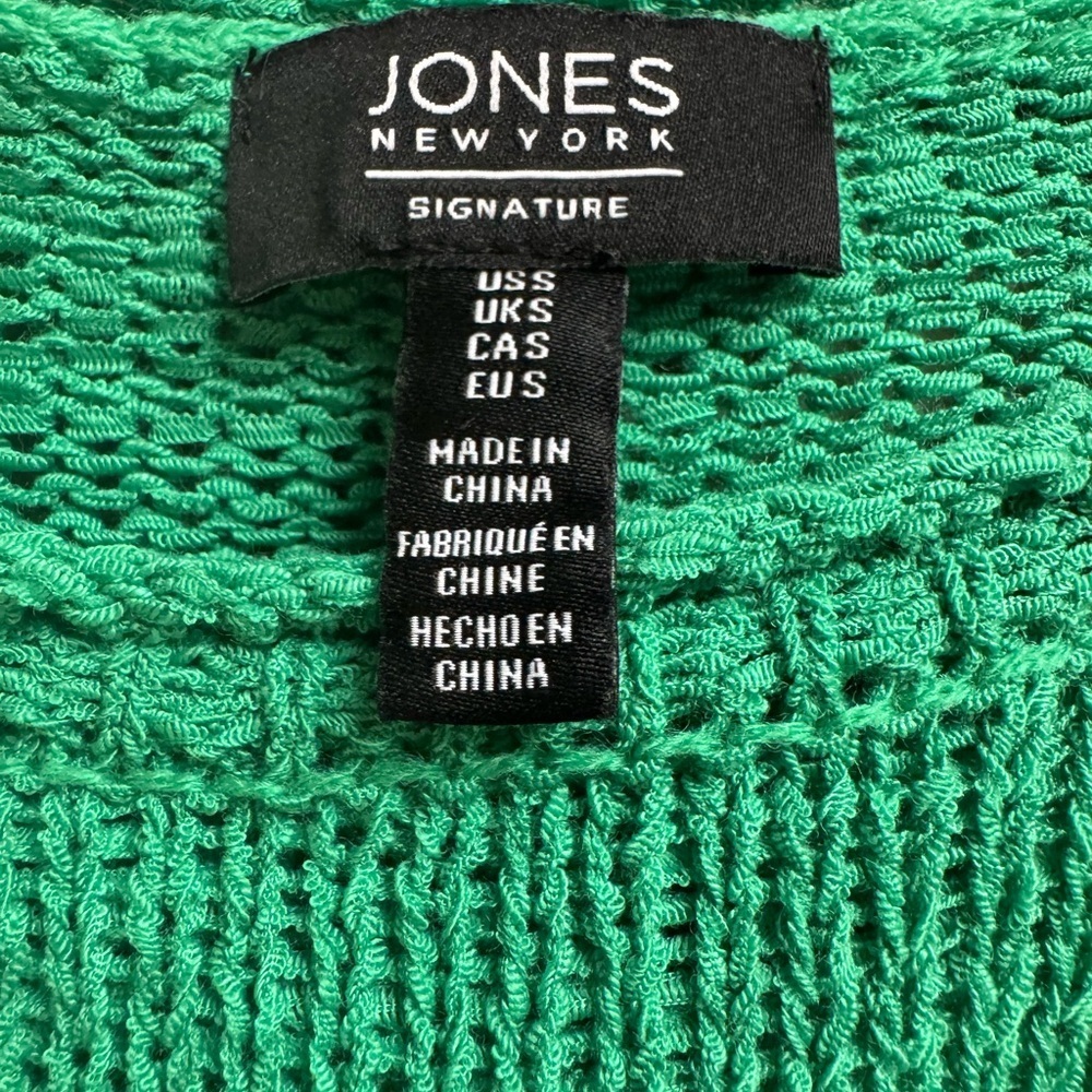 Jones New York Vibrant Green Crew Neck Sweater - Picture 3 of 4